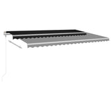 Manual Retractable Awning with LED 5x3.5 m Anthracite 3070064