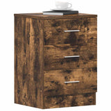 Bedside Cabinet Smoked Oak 38x35x56 cm Engineered Wood 815321