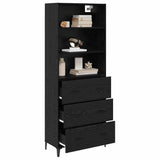 Highboard Black Oak 69.5 x 34 x 180 cm Engineered Wood 3416191