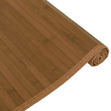 Rug Rectangular Brown 80x400 cm Bamboo 376920