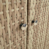 Storage Cabinet with Shelf Beige 100 x 36 x 102 cm Rattan 4103824
