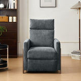 ZNTS Recliner Armchair, Sofa Seat with Adjustable Leg Rest, Snow wool Upholstered Padded Single Reclining 78054493