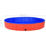 Foldable Dog Swimming Pool Red 200x30 cm PVC 92600