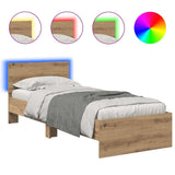 Bed Frame Artisan Oak 75 x 190 cm Engineered Wood 885842