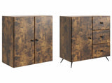 Cabinet Set 2 pcs Smoked Oak Engineered Wood 3416903