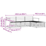 Outdoor Sofa Set Natural 249.5 x 162.5 x 73 cm 3383197
