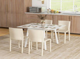 Solid Wood Folding Dining Table, Drop Leaf Table for 2-4 People, Rectangle Kitchen Table for Small T3398P342218