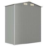 Garden Shed Light Grey 192x108x223 cm Galvanised Steel 319269