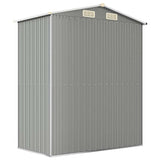 Garden Shed Light Grey 192x108x223 cm Galvanised Steel 319269