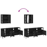 Bathroom Cabinet Set Black 3214725