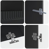 5 Piece LED TV Cabinet Black Engineered Wood 3416838
