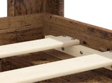 Bed Frame with Storage and Headboard Old Wood 100 x 200 cm 3413891