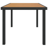 Garden Table Brown 140x90x74 cm Aluminium and WPC 312210