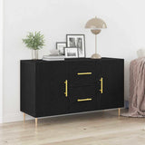 Sideboard Black Oak 100 x 36 x 60 cm Engineered Wood 862957