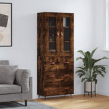 Highboard Smoked Oak 69,5x34x180 cm Engineered Wood 3198382