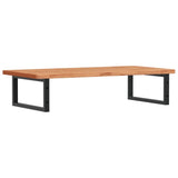 Basin Shelf Wall Mounted Steel and Solid Wood Beech 3302441