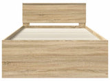 Bed Frame Sonoma Oak 120 x 200 cm Engineered Wood 3408608