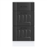 Kitchen Base Cabinet "Lucca" Black Engineered Wood 854231