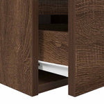 ZNTS Wall-mounted Bedside Cabinets 2 pcs Brown Oak 38x34x40 cm 861260