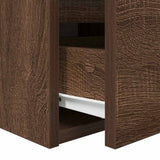 ZNTS Wall-mounted Bedside Cabinets 2 pcs Brown Oak 38x34x40 cm 861260