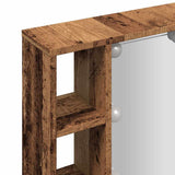 Mirror Cabinet with LED Old Wood 76x15x55 cm Engineered Wood 857001