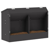 Rabbit Feeder Black 64.5 x 25.5 x 45.5 cm Cold-Rolled Steel 874594