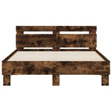 Bed Frame Smoked Oak Engineered wood, Plywood 120x200 cm Modern 3207431