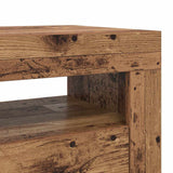 TV Cabinet with LED Lights Old Wood 120x35x40 cm Engineered Wood 856319