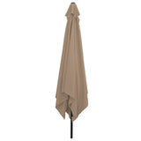 Garden Parasol Taupe 295 x 295 x 245 cm Polyester and Steel 42003655