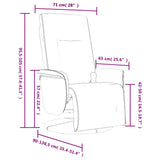 Massage Recliner Chair with Footrest Brown Faux Leather 356514