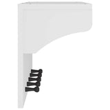 Wall-mounted Coat Rack SANDNES White 87x30x42 cm Solid Wood Pine 4010474