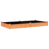 Garden Raised Bed with Liner Brown 240x120x25 cm Solid Wood Fir 364302