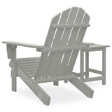 Garden Adirondack Chair with Table Solid Fir Wood Grey 315920