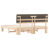Bed Frame with Upholstered Headboard Taupe 180 x 200 cm 3398082