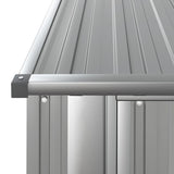 Garden Shed Grey 180.5x97x209.5 cm Galvanised Steel 150904