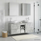 Bathroom Furniture Set 5 pcs Concrete Grey 3406730