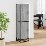 Highboard Grey Sonoma 35.5x35x139 cm Engineered Wood and Metal 849057