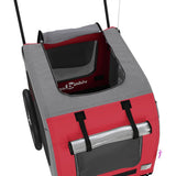 Pet Bike Trailer Red and Grey Oxford Fabric and Iron 93859