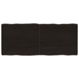 Table Top Dark Brown 140x60x cm Treated Solid Wood Live Edge 364033