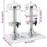 Double Juice Dispenser Stainless Steel 2 x 8 L 50532