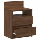 Bedside Cabinets 2 pcs with 2 Drawers Brown Oak 40x33x60 cm 858573