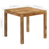 ZNTS Dining Table Solid Mango Wood 82x80x76 cm 246704