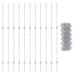ZNTS Garden Fence Set Set of 2 Galvanised steel Large Durable 3336306