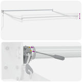 Retractable Awning White 500 x 300 cm Aluminium 362025