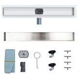 Shower Drain 2-in-1 with 360&deg Siphon Silver 60 cm 42015962