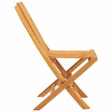 Folding Garden Chair Set of 4 Natural Wood Solid teak wood Medium 3155052