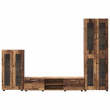 TV Cabinet Set with Shelf FLORIN 3 pcs Old Wood Engineered Wood 3397962