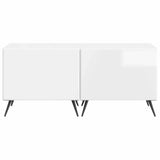 TV Cabinet High Gloss White Engineered Wood 897559