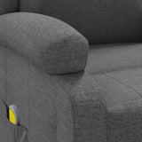 Massage Chair Dark Grey Fabric 340937