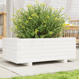 Garden Planter White 70x40x26.5 cm Solid Wood Pine 847329